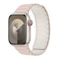 Магнитный сменный ремешок для Apple Watch розово-белый