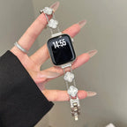 Сменный ремешок для Apple Watch — дизайн в виде трилистника, серебристый