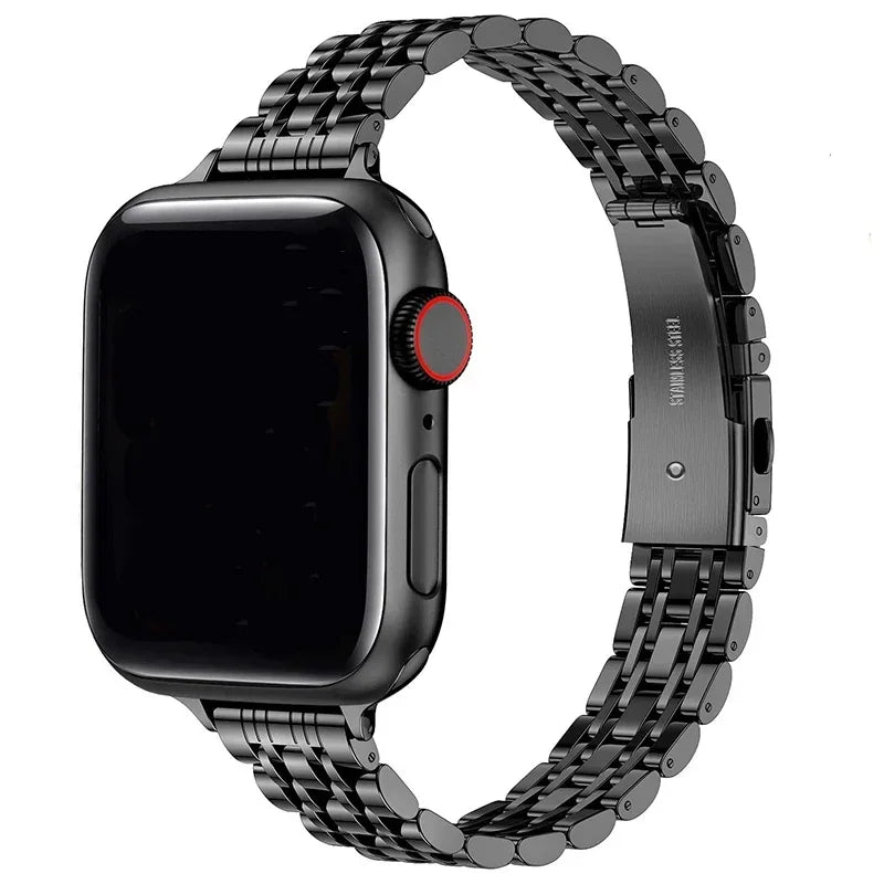 Сменный браслет для Apple Watch из нержавеющей стали, черный