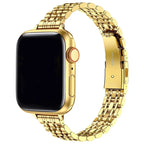 Сменный браслет для Apple Watch из нержавеющей стали, золотистый