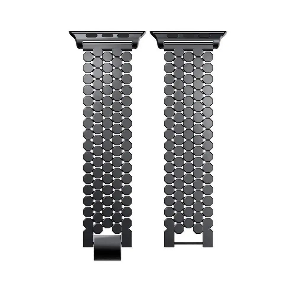 Сменный браслет для Apple Watch из нержавеющей стали — женский, чёрный