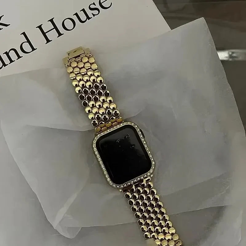 Replacement bracelet for Apple Watch in stainless steel - women's gold