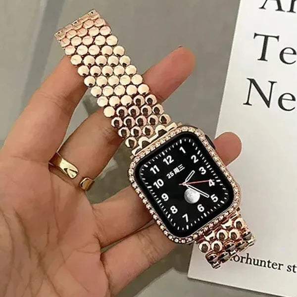 Replacement bracelet for Apple Watch in stainless steel - women's gold