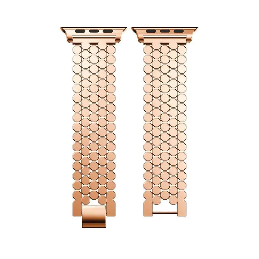 Replacement bracelet for Apple Watch in stainless steel - women's rose gold