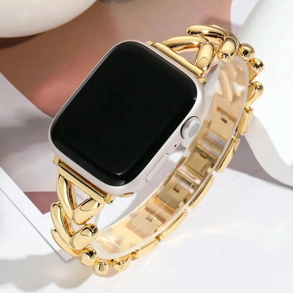 Сменный браслет для Apple Watch из золотистой стали