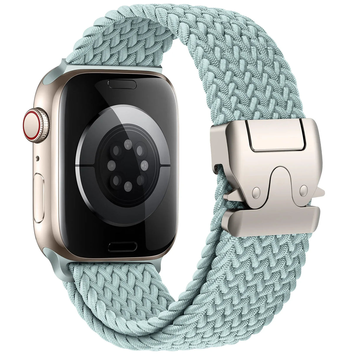 Replacement Apple Watch strap in cyan parachute cord