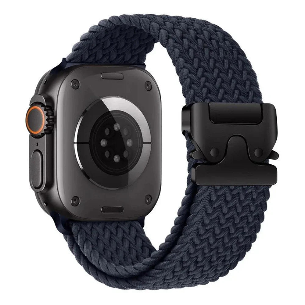 Replacement Apple Watch strap in midnight blue parachute cord