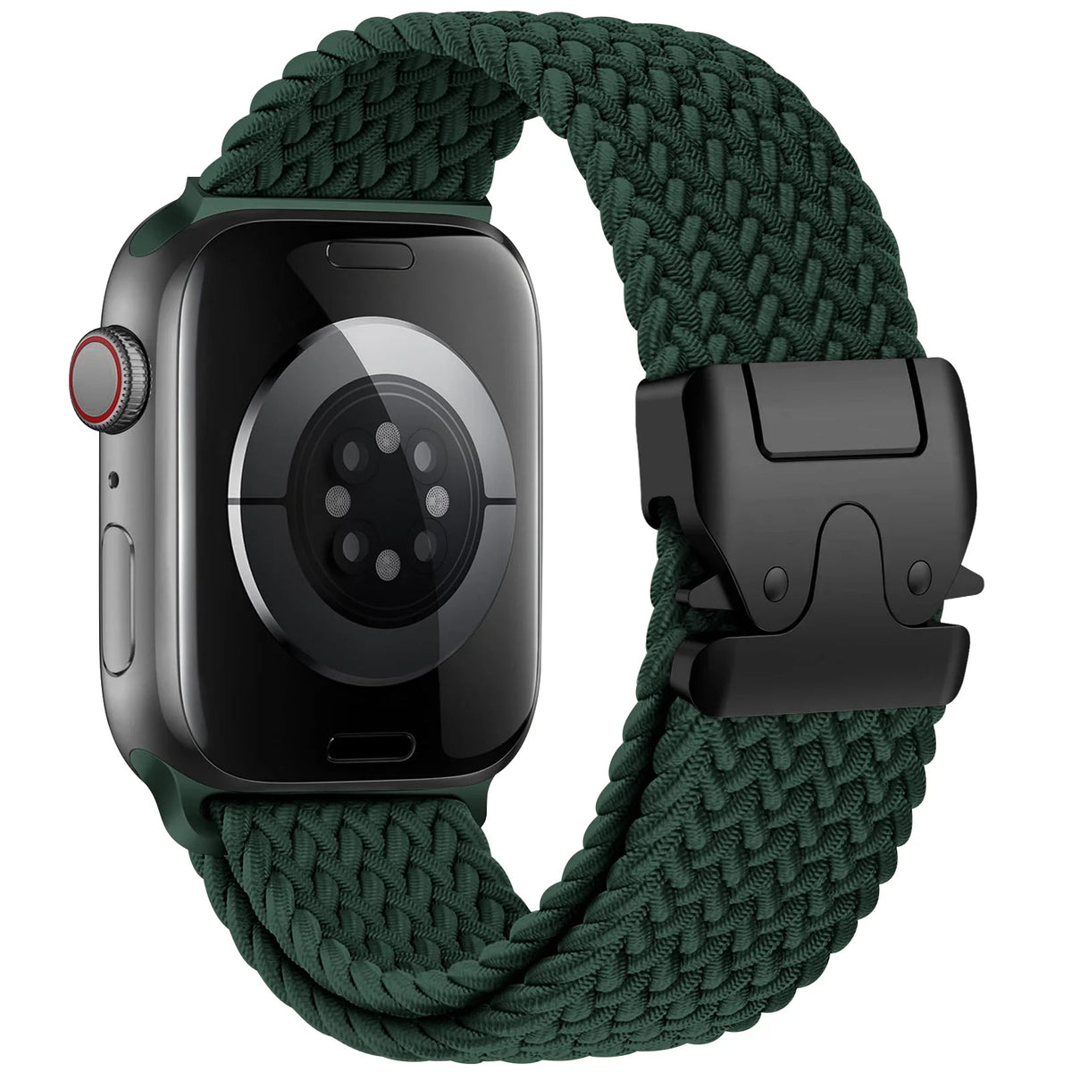 Replacement Apple Watch strap in green parachute cord