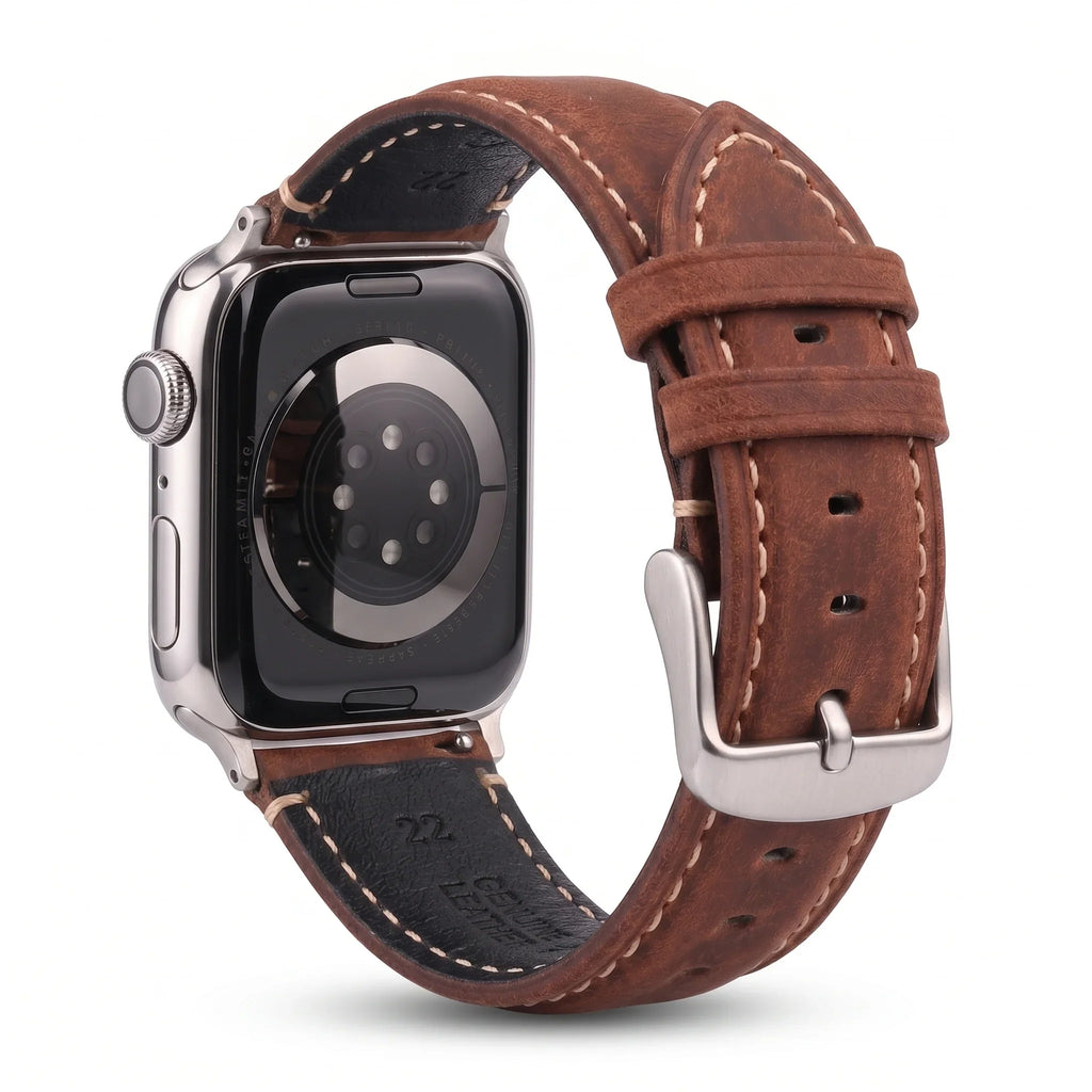 Классический светло-коричневый кожаный сменный ремешок для Apple Watch