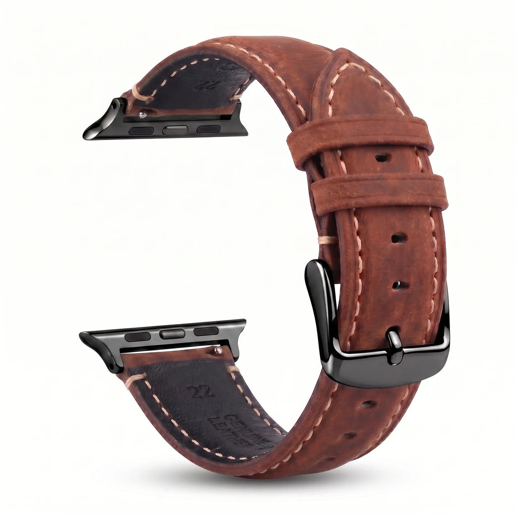 Классический коричневый кожаный сменный ремешок для Apple Watch