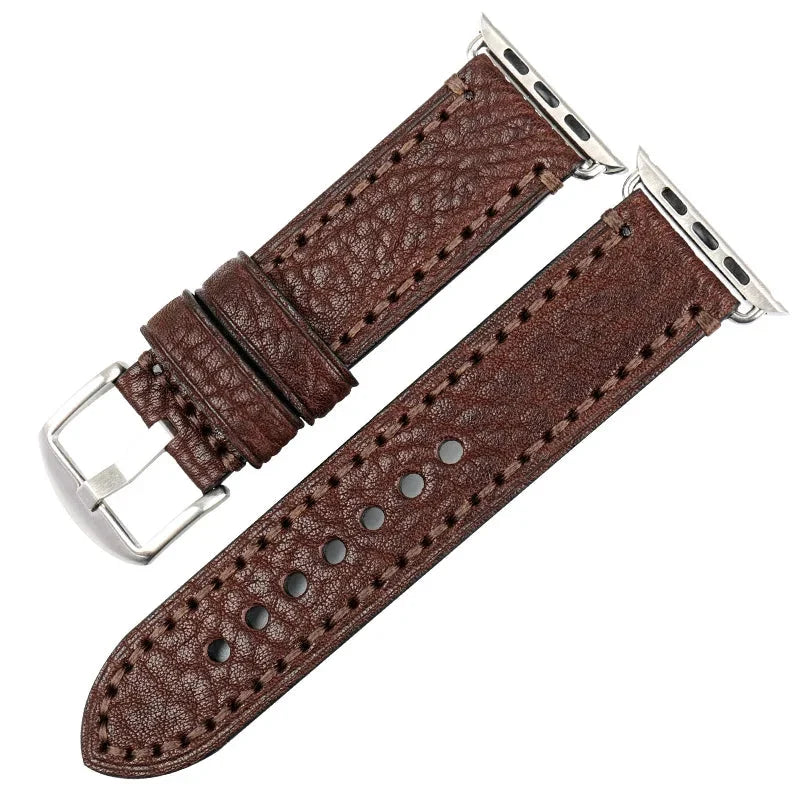 Replacement strap for Apple Watch in brown distressed leather