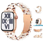 Сменный ремешок для Apple Watch из смолы, бело-коричневый