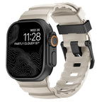 Толстый белый силиконовый сменный ремешок для Apple Watch