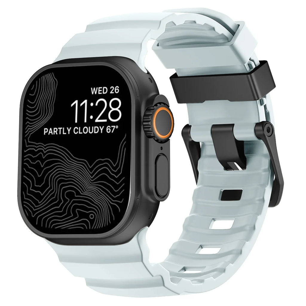 Толстый синий силиконовый сменный ремешок для Apple Watch