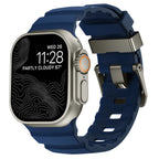 Толстый синий силиконовый сменный ремешок для Apple Watch