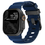 Толстый темно-синий силиконовый сменный ремешок для Apple Watch