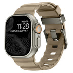 Толстый коричневый силиконовый сменный ремешок для Apple Watch