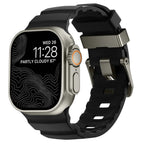 Толстый черный силиконовый сменный ремешок для Apple Watch