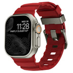 Толстый красный силиконовый сменный ремешок для Apple Watch