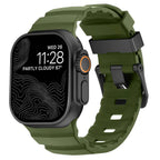 Толстый зеленый силиконовый сменный ремешок для Apple Watch