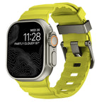 Толстый зелено-желтый силиконовый сменный ремешок для Apple Watch