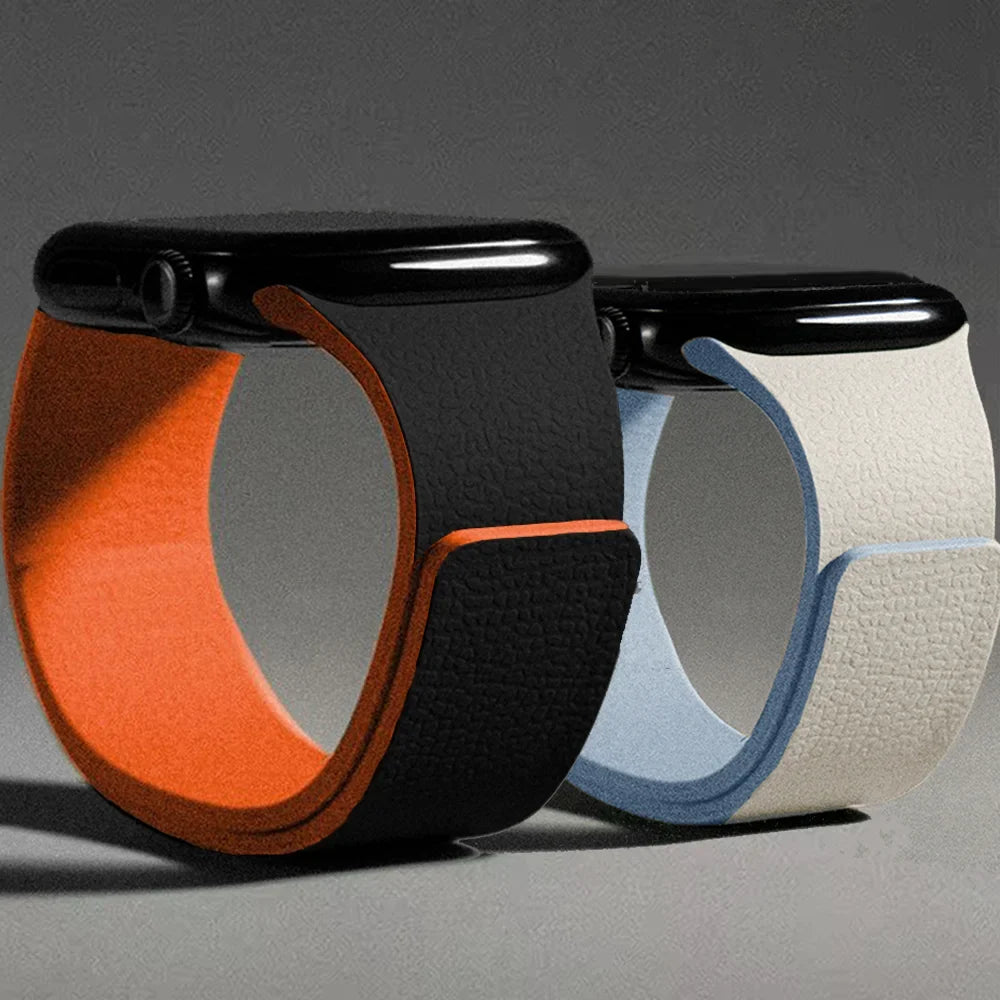 Replacement Apple Watch band in magnetic silicone 