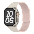 Сменный ремешок для Apple Watch из магнитного силикона бело-розовый