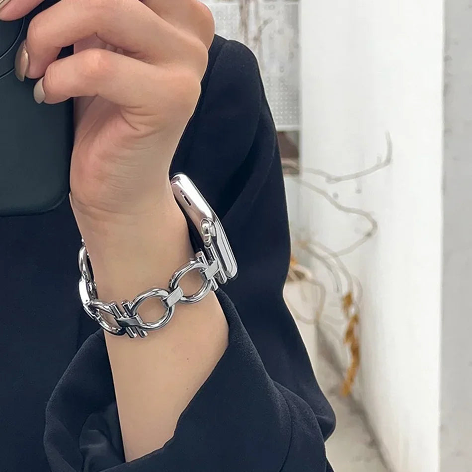 Женский сменный ремешок для Apple Watch, серебристый