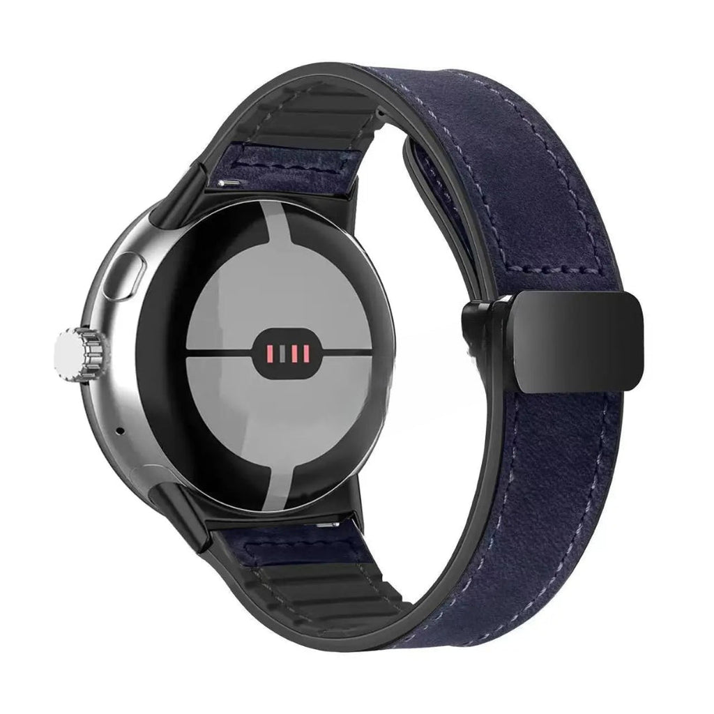 Сменный ремешок для Google Pixel Watch из синей кожи