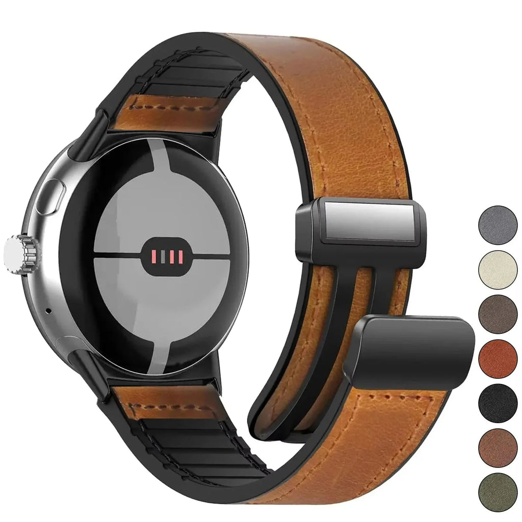 Сменный ремешок для Google Pixel Watch 1, 2, 3, 4, 41 мм, 45 мм, из коричневой кожи 