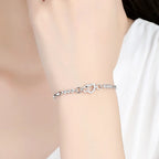 Bracelet élégant avec Coeur en Zircon blanc