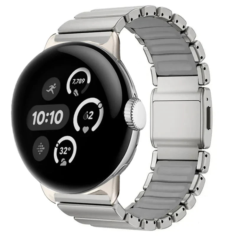 Браслет из нержавеющей стали для Google Pixel Watch 3, 4, 45 мм серебристый