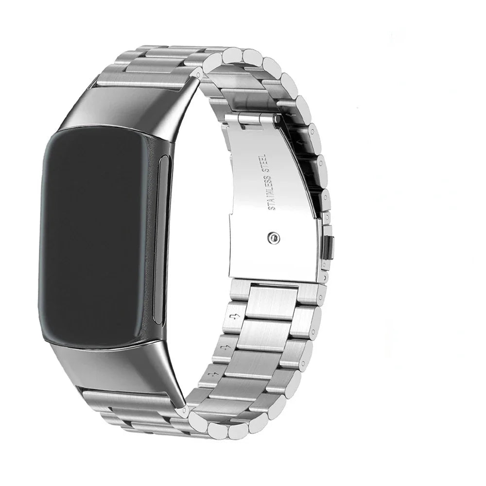 Стальной браслет для часов Fitbit Charge 5, Charge 6, серебристый