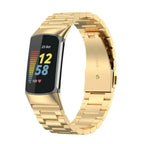 Стальной браслет для часов Fitbit Charge 5, Charge 6, золотистый