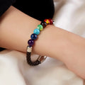 7 Chakra Stone and Cord Bracelet