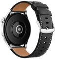 Black Leather Smartwatch Band for Google Pixel Watch 1 & 2