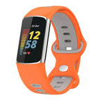 Силиконовый ремешок для часов Fitbit Charge 5, Charge 6 оранжевый