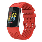 Силиконовый ремешок для часов Fitbit Charge 5, Charge 6 красный