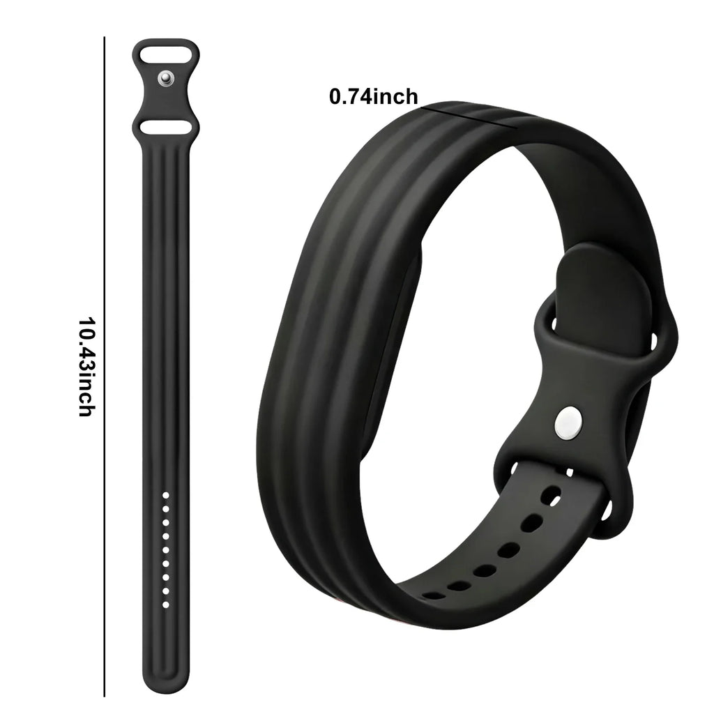 Силиконовый браслет для часов Google Fitbit Air черный