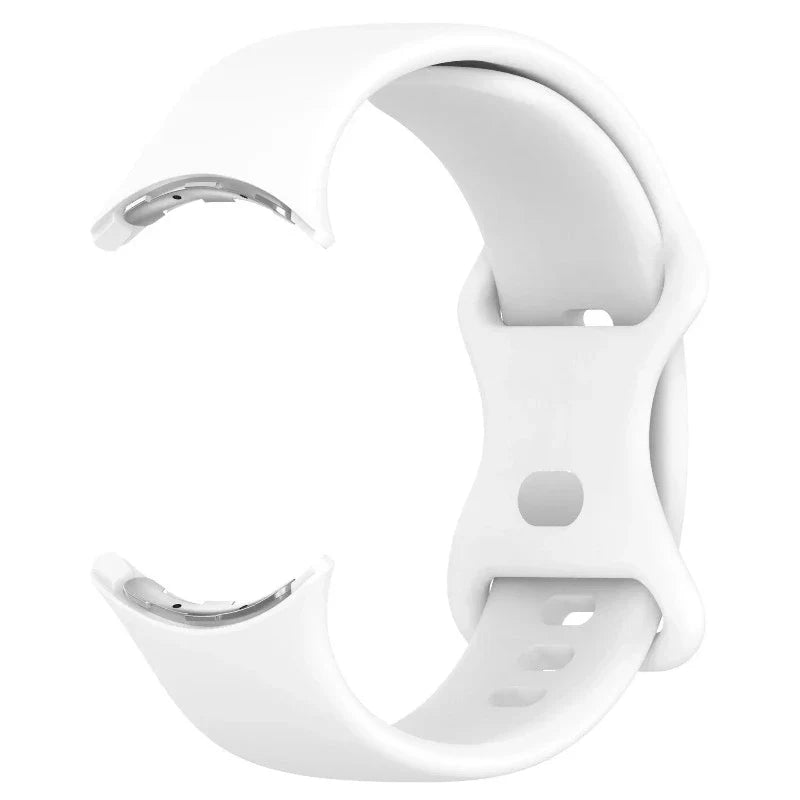 Silicone Smartwatch Band for Google Pixel Watch 1 & 2 white