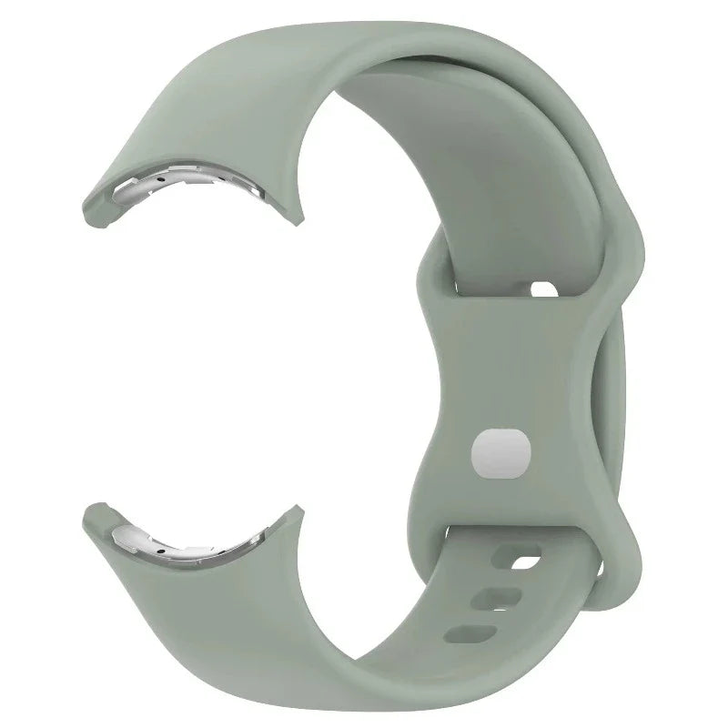 Silicone Smartwatch Band for Google Pixel Watch 1 & 2 gray-green
