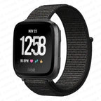 Тканевый ремешок для часов Fitbit Versa 3 Versa 4 Sense 2 черный