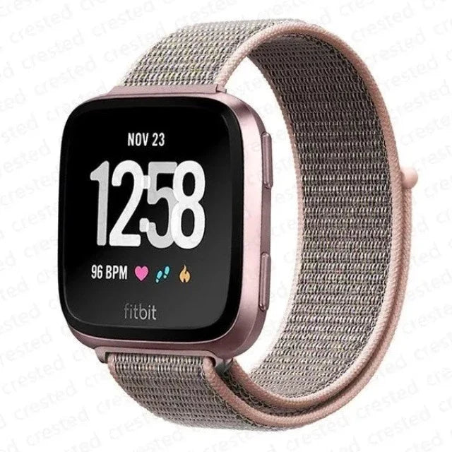 Fitibit Versa 3 Versa 4 Sense 2 Fabric Watch Band pink