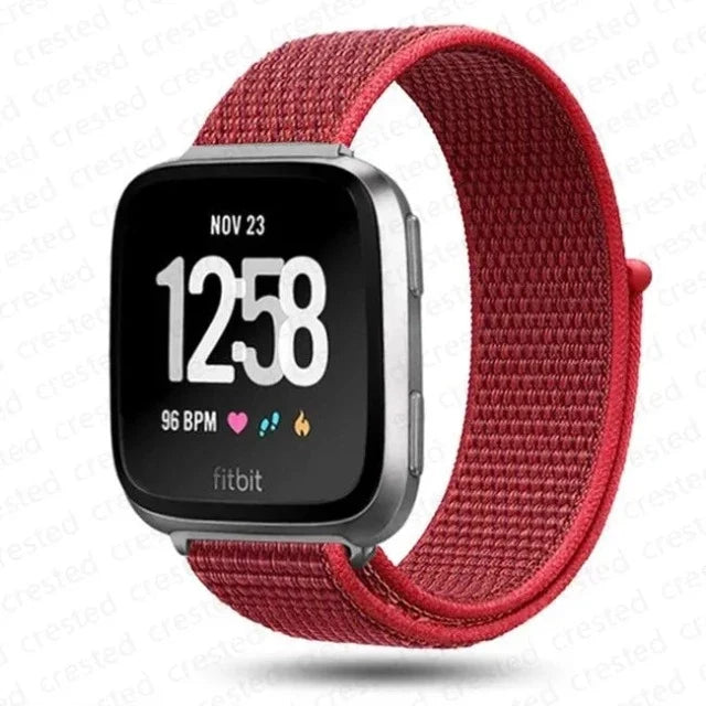 Тканевый ремешок для часов Fitbit Versa 3 Versa 4 Sense 2 красный
