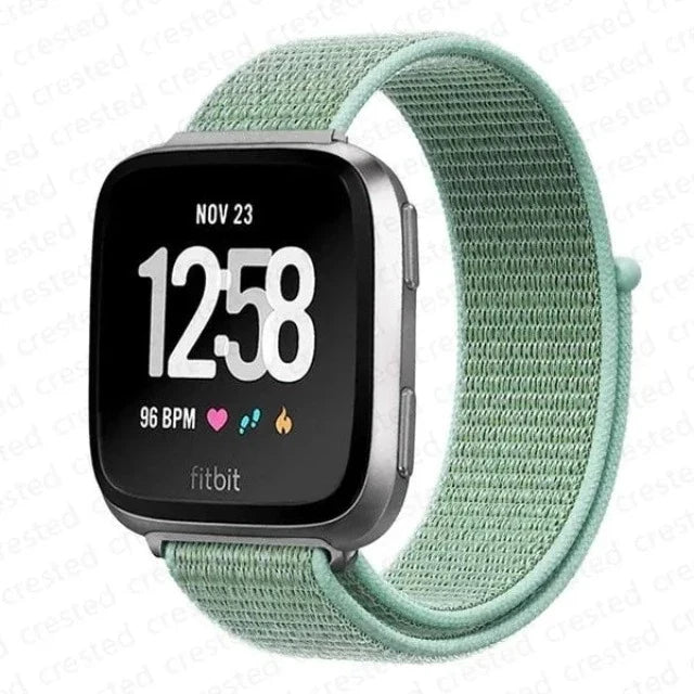 Тканевый ремешок для часов Fitbit Versa 3 Versa 4 Sense 2 зеленый