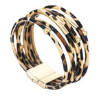 Bracelet Ethnique Multirangs Léopard 2