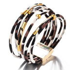 Bracelet Ethnique Multirangs Léopard 1