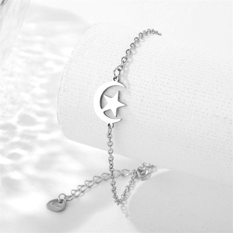 Bracelet Etoile et Lune Femme