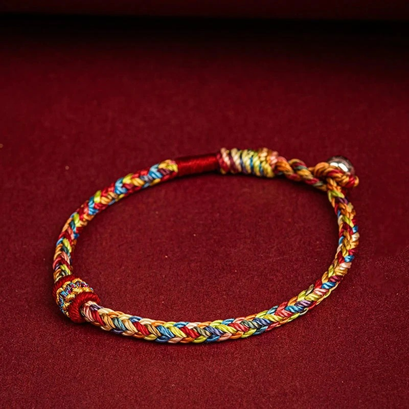 Multicolor Tibetan Buddhist Curb Chain Bracelet