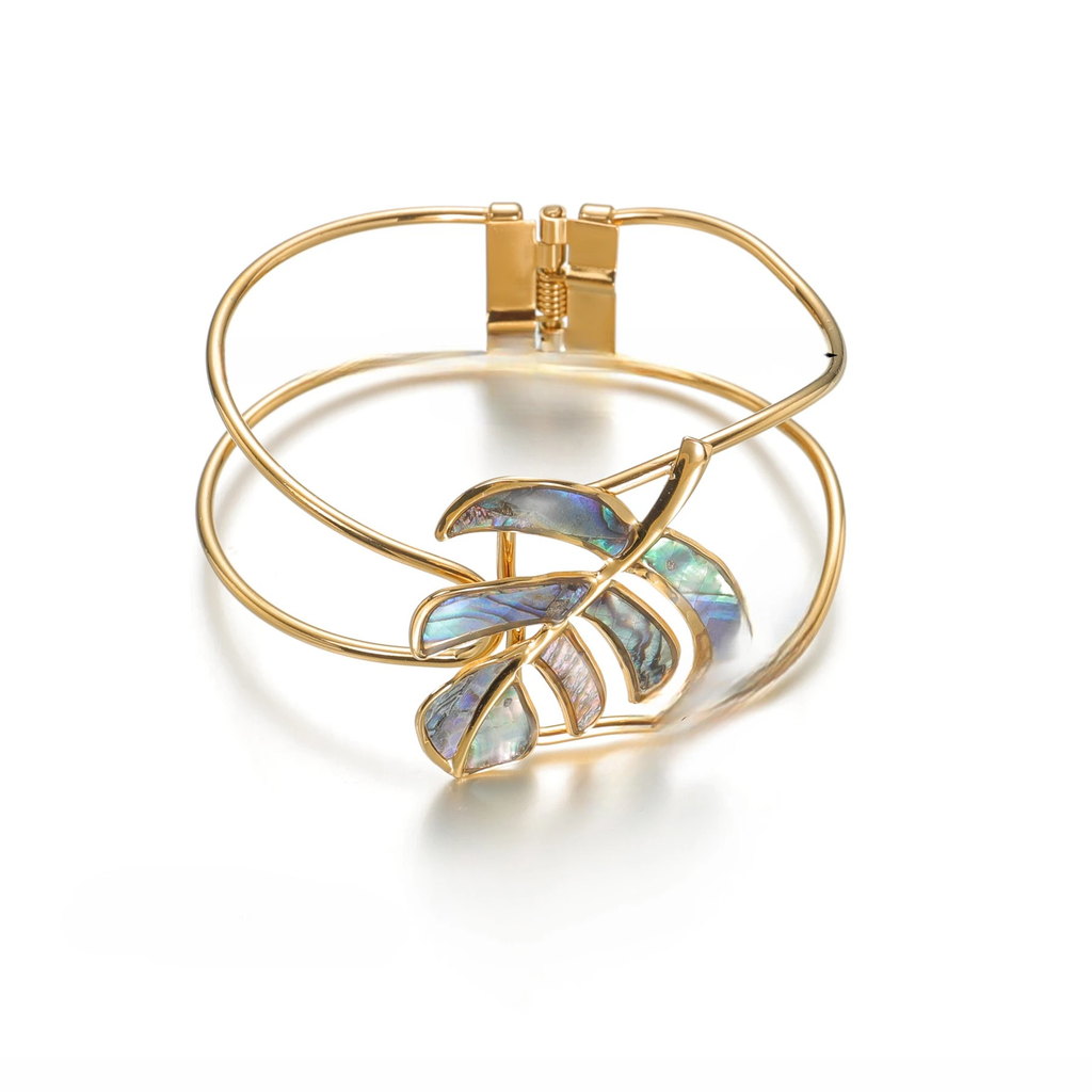 Bracelet Feuille de Palmier bleu